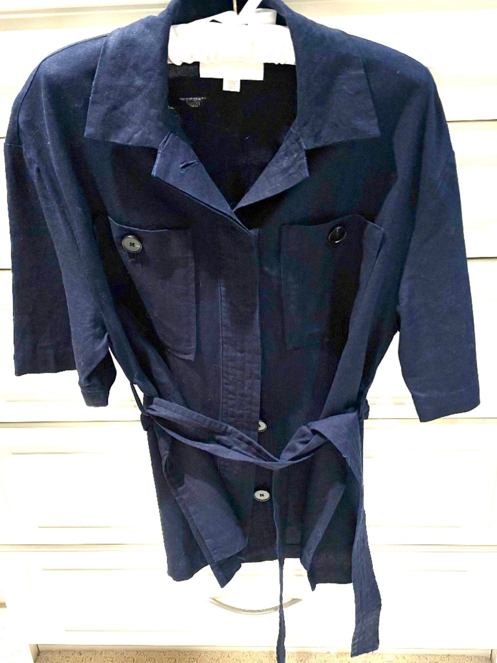 Zara Belted Linen Safari Jacket XS NEW